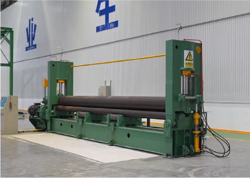 Hydraulic symmetrical plate bending machine